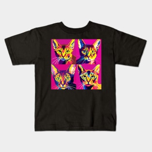 Abyssinian Pop Art - Cat Lover Gift Kids T-Shirt